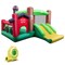 Kids Inflatable Bounce House With Double Slides Basketball Hoop Outdoor Play